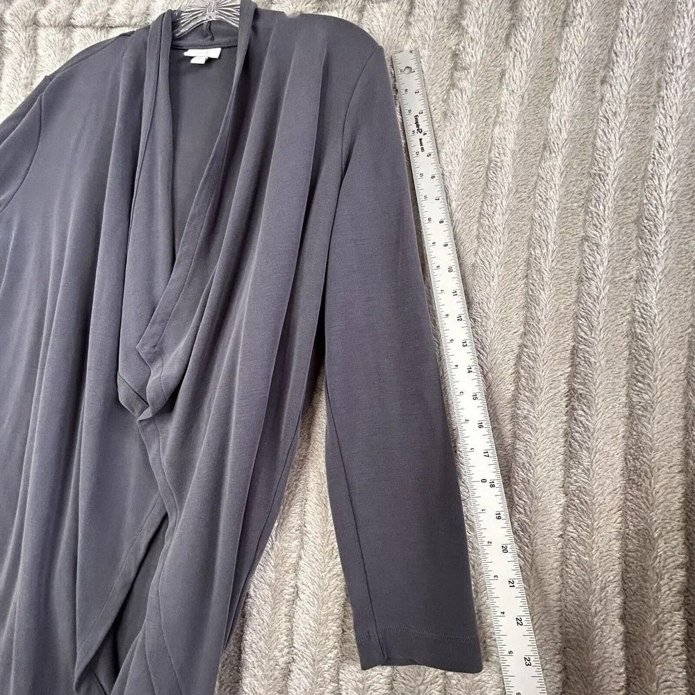 Purejill Womens Open Front Loose‎ Cardigan Size Medium Gray